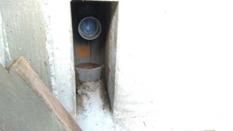 浴室排水経路の様子