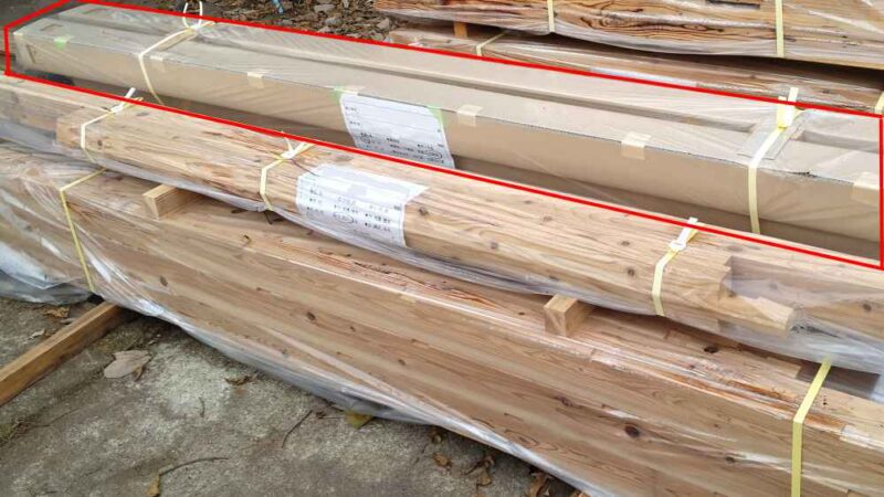 プレカット材で頼んだ化粧柱