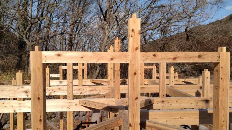 在来工法(木造軸組工法)の和小屋組の写真