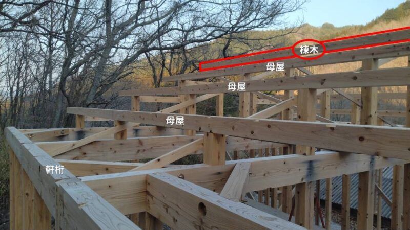 母屋と棟木の位置関係