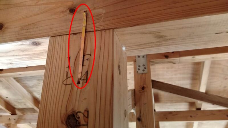 DIYで付けた、かすがいの写真