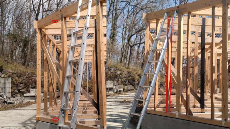 DIYで行った外壁部分の間柱の取り付け